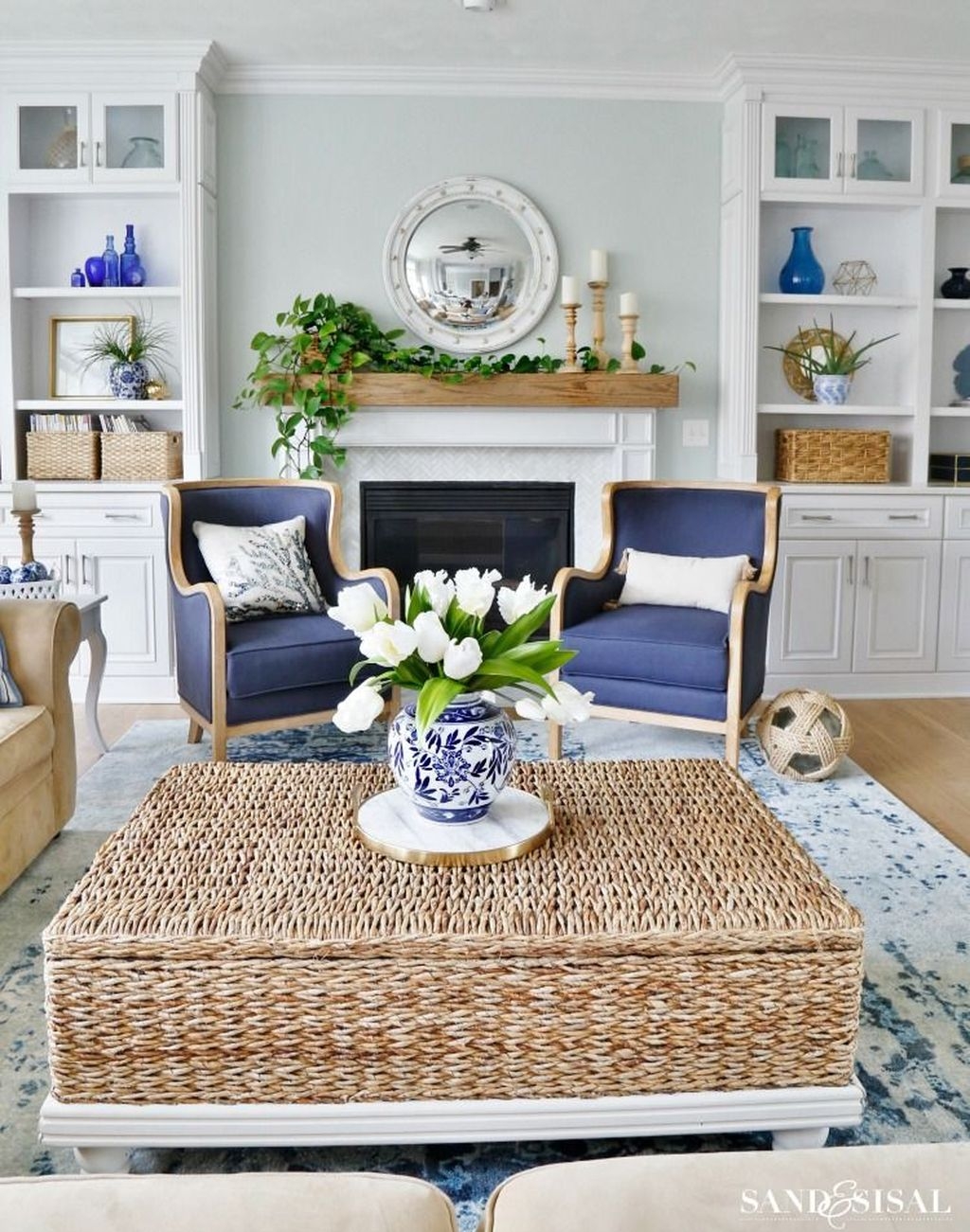 46 Affordable Blue And White Home Decor Ideas Best For Spring Time ...