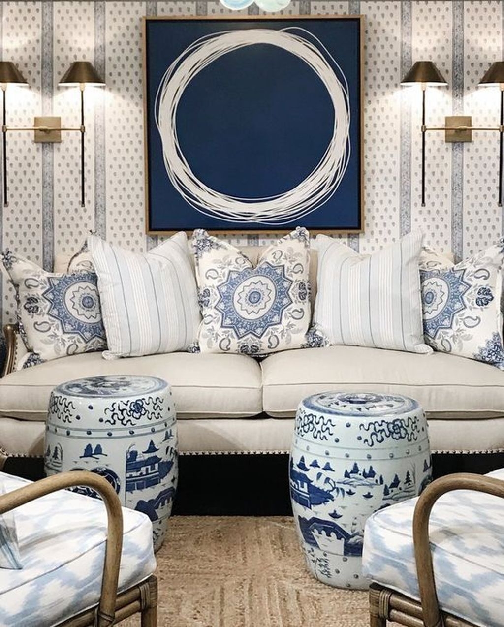 46 Affordable Blue And White Home Decor Ideas Best For Spring Time