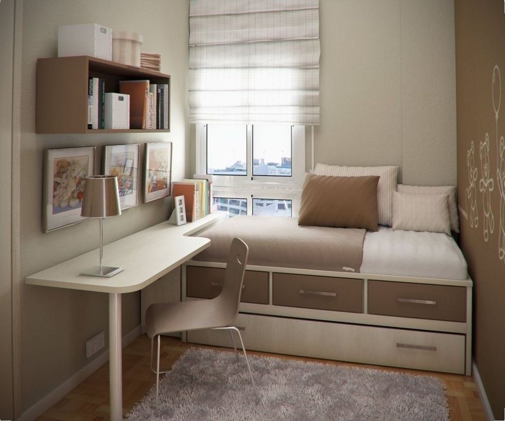 32 Fabulous Small Apartment Bedroom Design Ideas - HOMYHOMEE