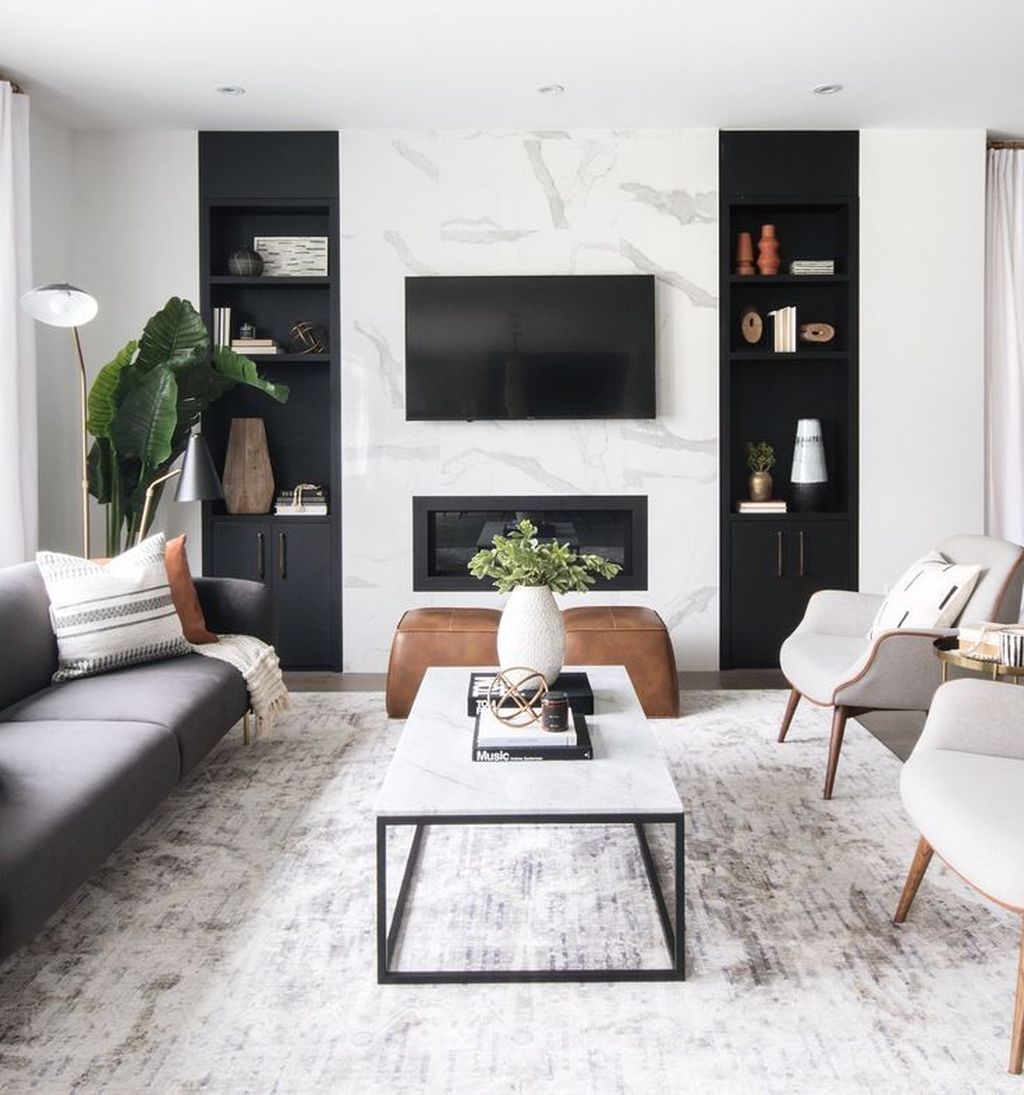 Awesome Modern Living Room Decor Ideas 32 Homyhomee