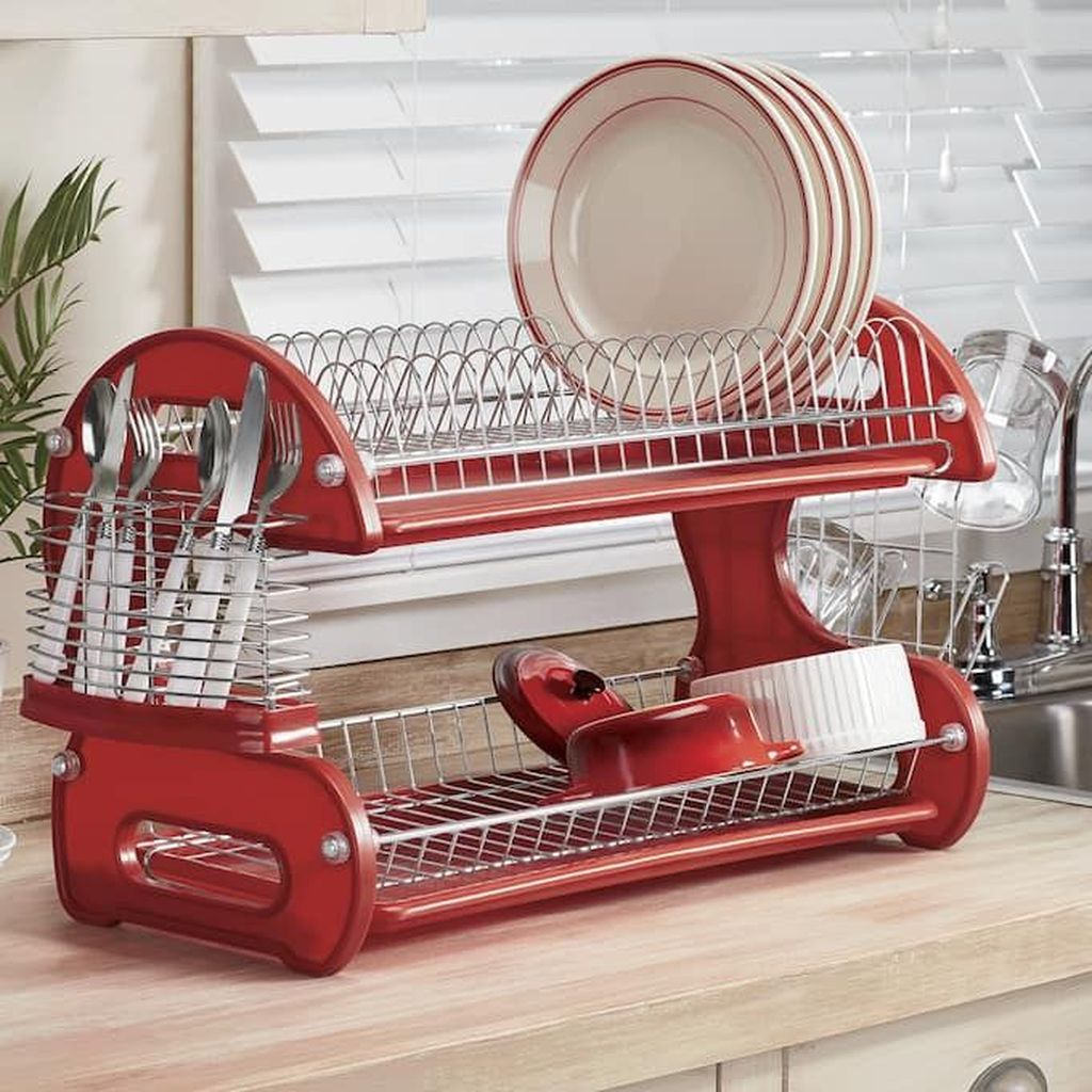 33 Inspiring Dish Rack Ideas For Your Kitchen HOMYHOMEE