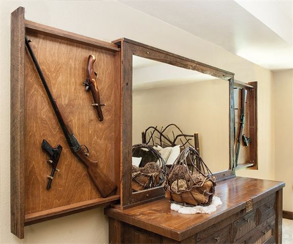 living room gun storage