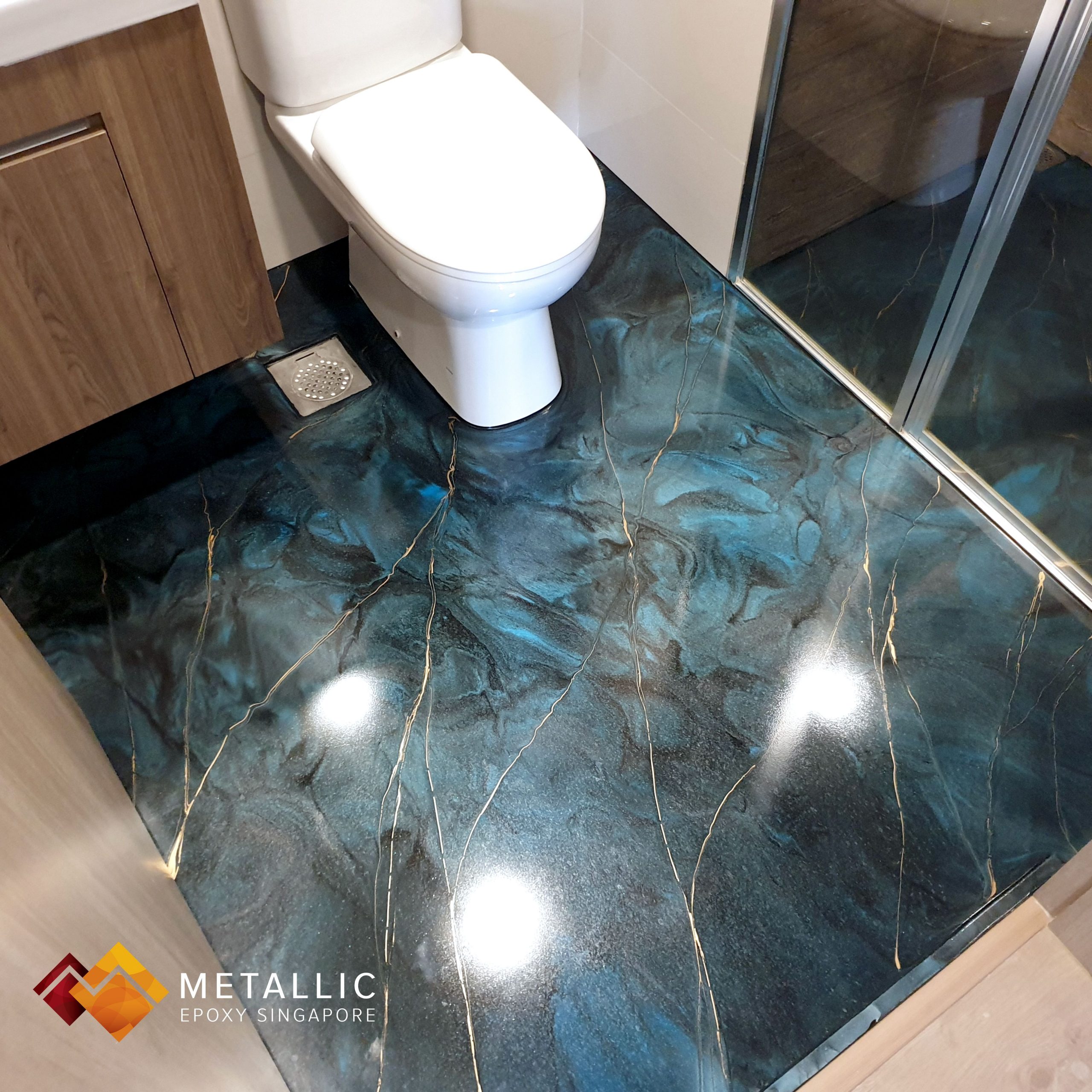 20+ Epoxy Bathroom Floor HOMYHOMEE