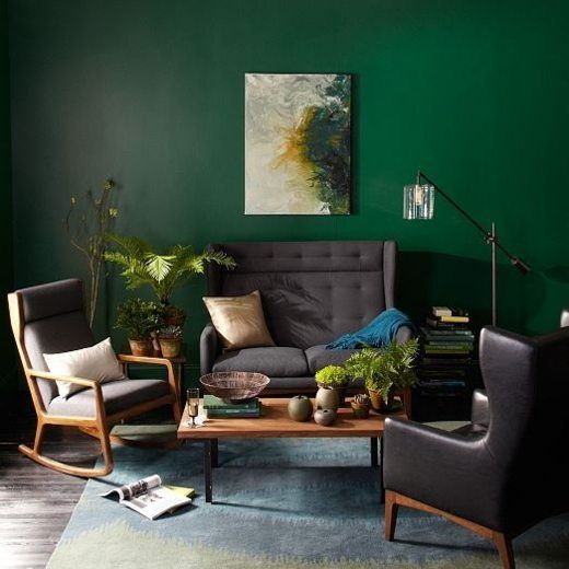 Green Living Room Walls