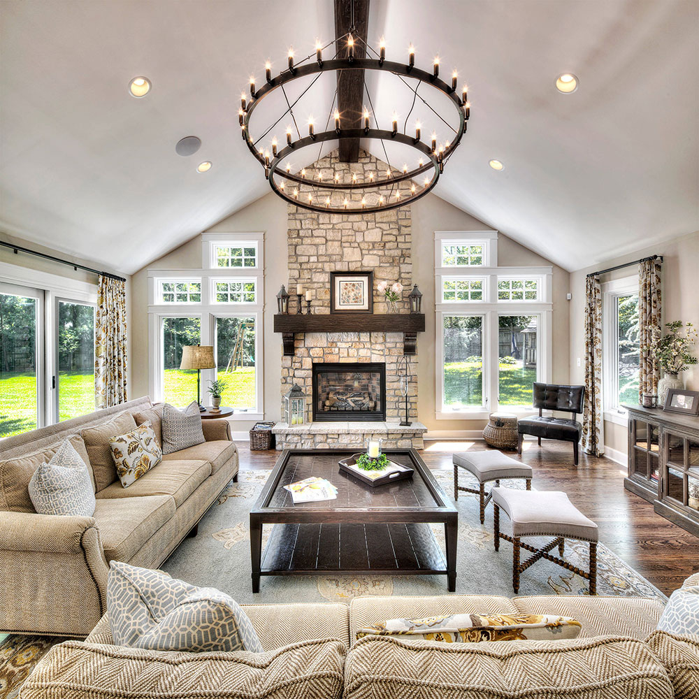 Vaulted Ceiling Living Room