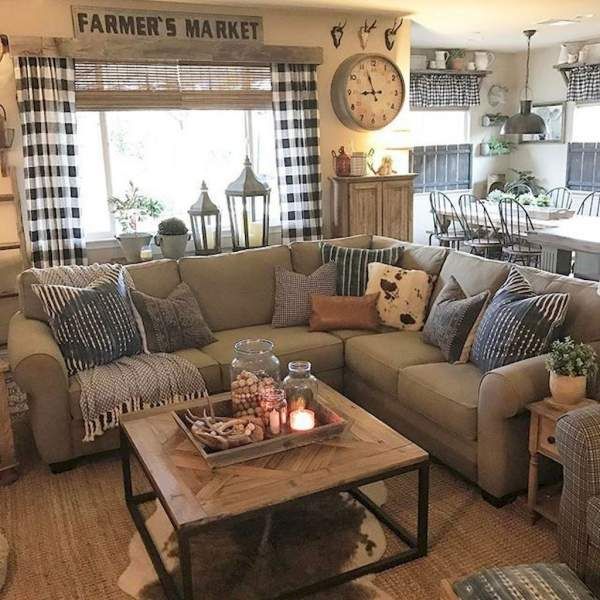 Warm Farmhouse Living Room