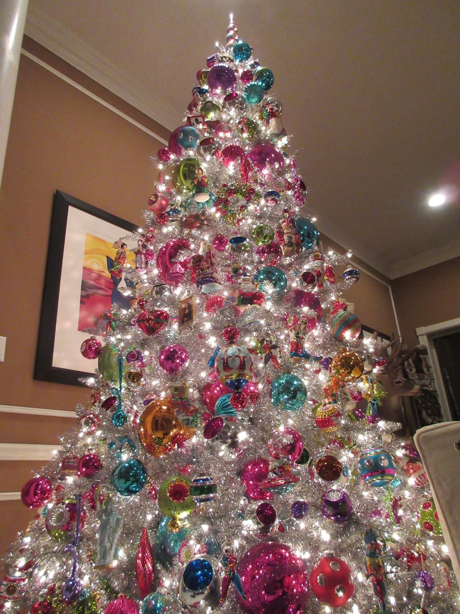 Silver Tinsel Christmas Tree