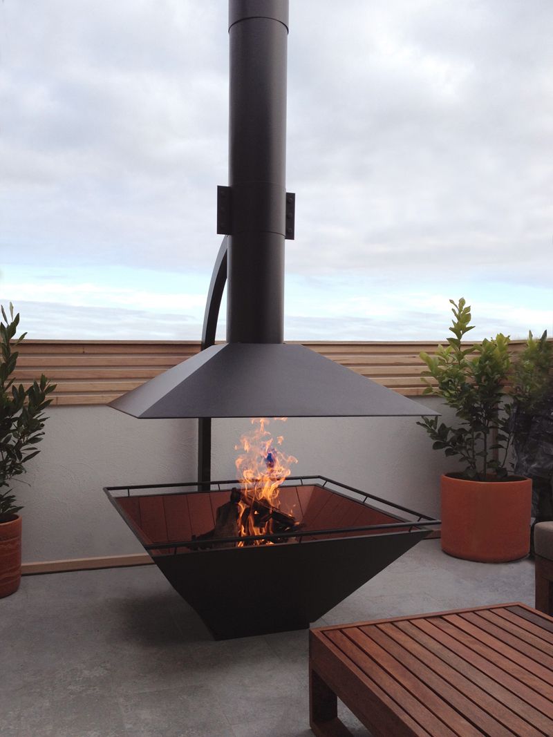 Outdoor Fire Pit With Chimney