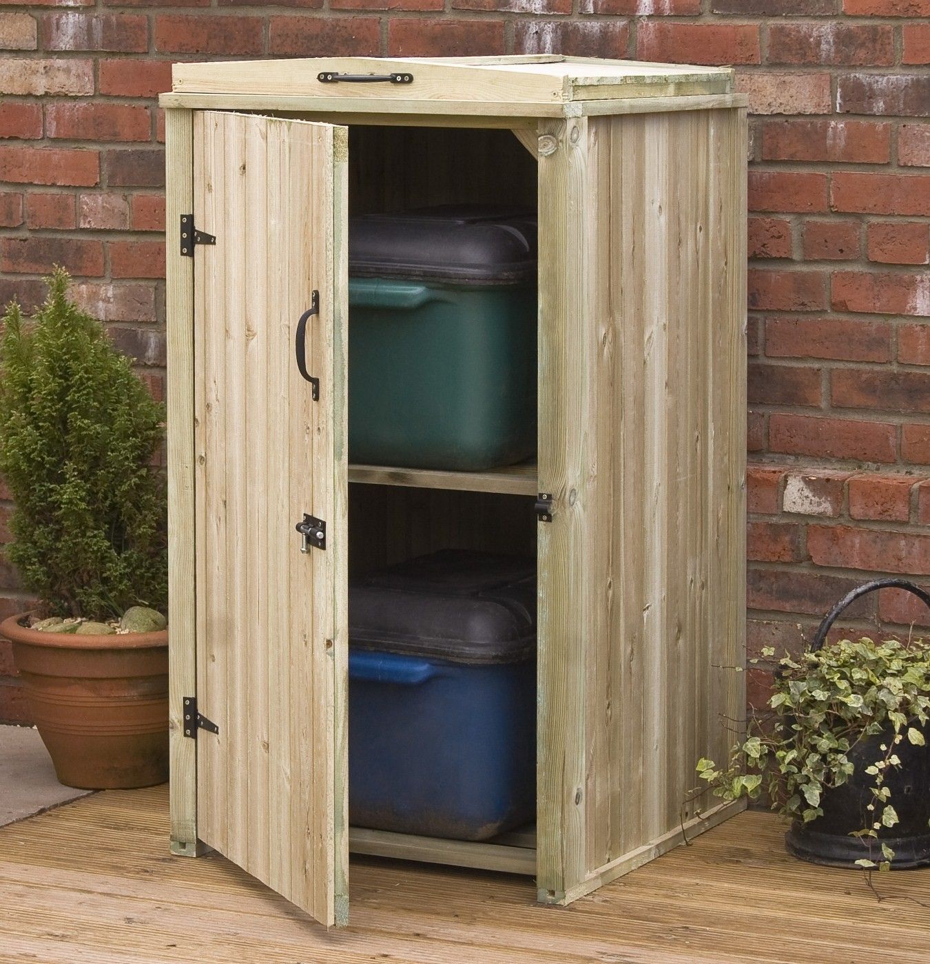 Wood Outdoor Storage Cabinet
