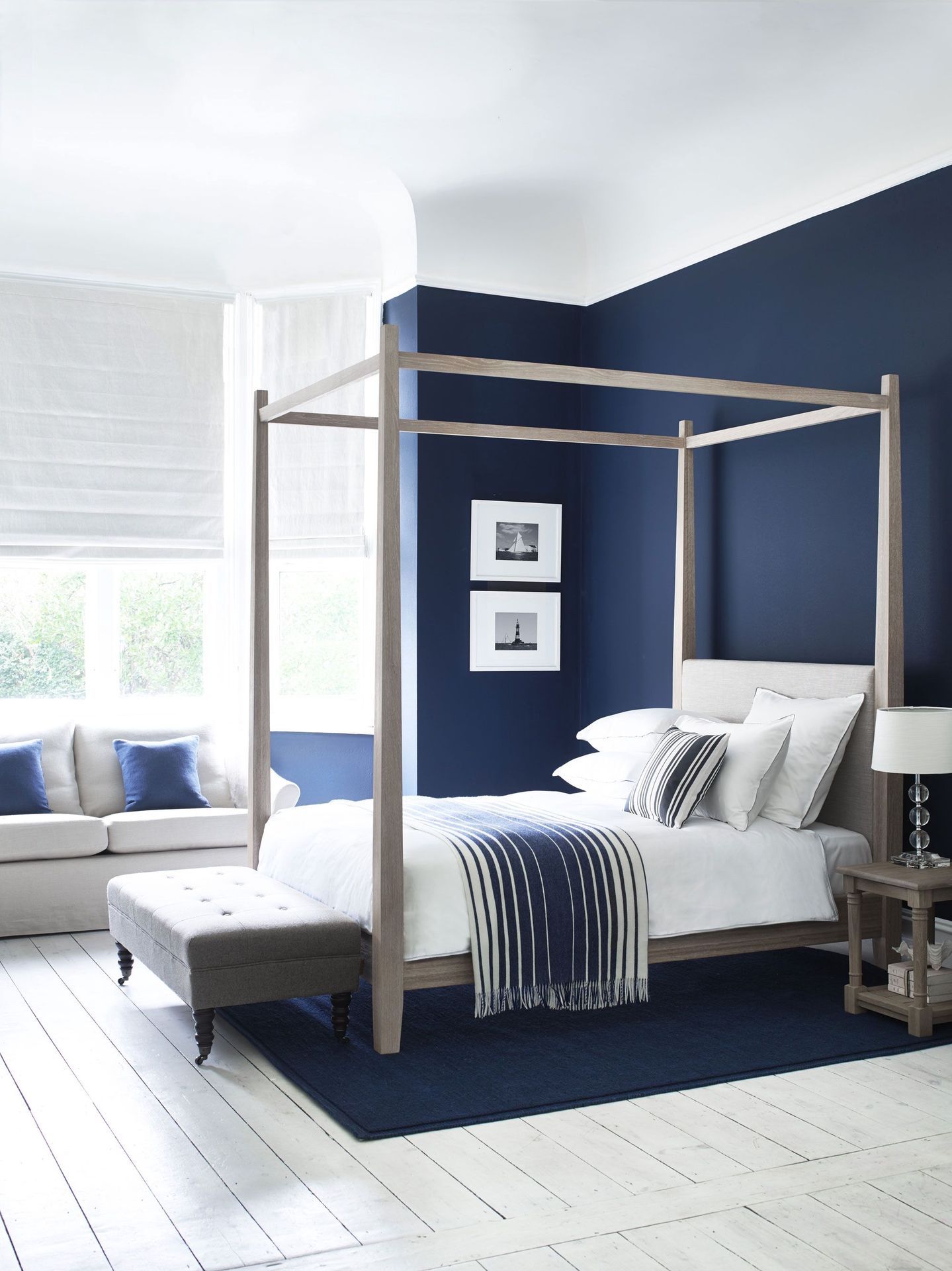 Blue And White Bedroom